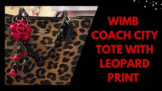 WIMB COACH CITY TOTE WITH LEOPARD PRINT
