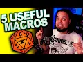 5 AMAZING Foundry VTT macros that will make your players VERY HAPPY