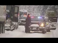 WSP WSDOT lead convoy of trucks off Snoqualmie Pass