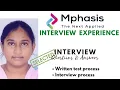Mphasis latest interview experience 2022 Mphasis interview Question Answers Mphasis interview