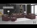 Hydeline Furniture Dillon Top Grain Leather Sofa in Brown