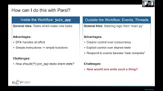 Parsl for Intelligent Workflows on Exascale HPC