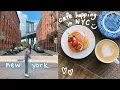 nyc vlog how much i spend cafe hopping in new york city rainbow bagel lobster rolls rose latte