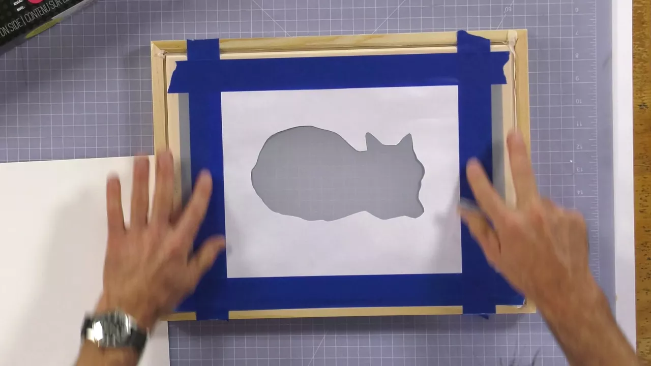 Outline Video Cut Paper Stencil Method