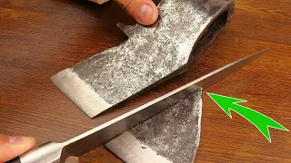 Schock! Der alte Zimmermann zeigte diesen Trick mit dem Axt!
