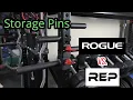Rogue Plate Storage Pins vs Rep Fitness Utility Horn