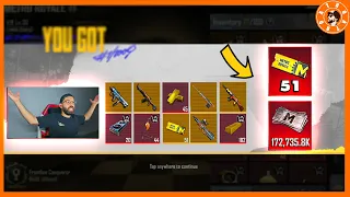 فتح صناديق بقيمة 172مليون وفتح 51 بطاقة مترو الذهبية  🤯 #ببجي_موبايل #ببجي #pubgmobile