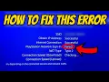 How to fix all psn errors or psn sign in failed with New Method and all solutions