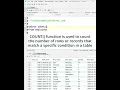 How do you find the number of rows in a table COUNT Function SQL Query Interview Question
