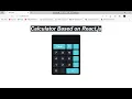 Simple Demo Calculator App Based on React js