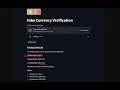 Fake Currency Detection App using AI