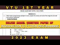SOLVED MODEL QUESTION PAPER OF INTRODUCTION TO PYTHON PROGRAMMING VTU 2023 EXAM 1ST YEAR