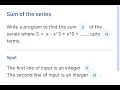 Sum of series in python ccbp nxtwave assignment 10