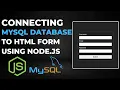 Store HTML Form Data to MySQL