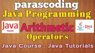 Java Tutorials Arithmetic Operators Paras Coding