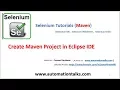 Maven - How to create maven project in Eclipse IDE
