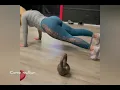 BEAUTIFUL BLONDE GIRL TRAINING GLUTES Haleighcox
