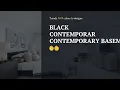 Black Contemporary Basement Designs Colors Walls