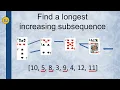 Longest Increasing Subsequence O n log n dynamic programming Java source code