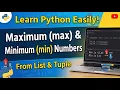 Python max and min Functions Explained