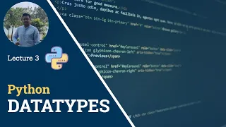 Data Types and Operators in Python Lecture 3 Getting Started with Python Satyajit Pattnaik