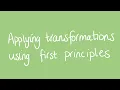 Applying transformations using first principles Unit 3 and 4 VCE Maths Methods