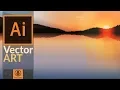 How to Make a Sunset Scenery in Adobe Illustrator CC Tutorial