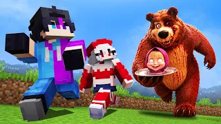 NO JUEGUES CON EL OSO QUE SE COMIÓ A MASHA EN MINECRAFT