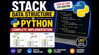 Implement Stack Data Structure in Python Push Pop Peek Explained