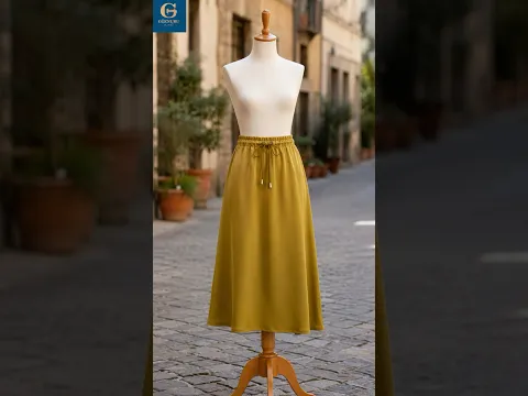 Summer Skirt Tutorial: Easy Elastic Waist with Drawstring Detail #sewing #fashion #easysewing