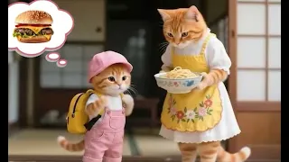 No Noodles, Only Burger! 😼🍜 What Happened When This Little Kitten Sneaked Out for Fast Food? 🍔🚀✨