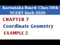 Coordinate Geometry class 10 Chapter 7 Example 2 Karnataka Board NCERT Math 2021