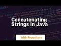 concatenating strings in java