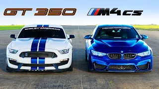 BMW M4 CS v Shelby GT 350 DRAG RACE