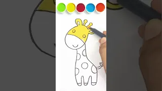 Let s Drawing Painting Coloring Giraffe kids And Toddlers
