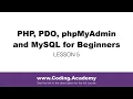 PHP for Beginners PDO MySQL phpMyAdmin - Lesson 5