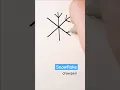 How to draw a Snowflake Easy steps for kids
