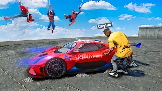 Download Stealing Rare SUPERHERO CARS In GTA 5! MP3