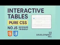 Build INTERACTIVE HTML Tables with PURE CSS in Minutes HTML CSS Table