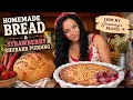 Summer Baking Strawberry Rhubarb Pudding Homemade Bread