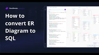 How to convert ER Diagram to SQL Export Database Schemas with StackRender