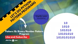 How To Create Binary Number Pattern Program Python Program