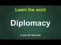 Diplomacy Pronunciation Meaning Examples Synonyms English Vocabulary