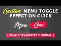 Creative Menu Toggle Effects on Click with Images - Simpe Javascript Tutorial