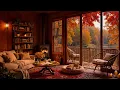 Download Lagu Immerse Yourself with Soft Jazz Music and Fireplace Sounds ~ Fall Day in Cozy Cabin Ambience