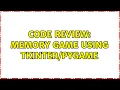 Code Review Memory Game using