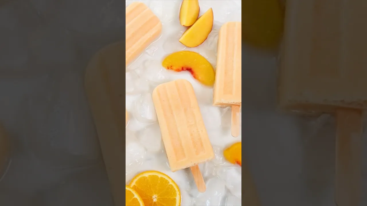Just Peachy Smoothie Pops   Frozen Summer Treats #Shorts