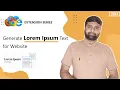 Generate Lorem Ipsum Text for Website