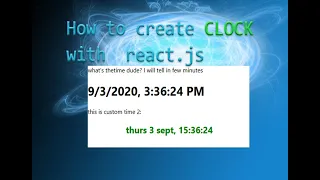 How to create clock with react