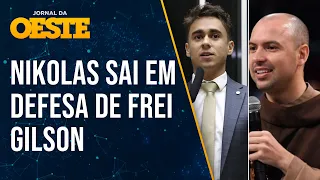 Nikolas Ferreira abraça Frei Gilson após ataques da esquerda: 'Leva Cristo para as pessoas'
